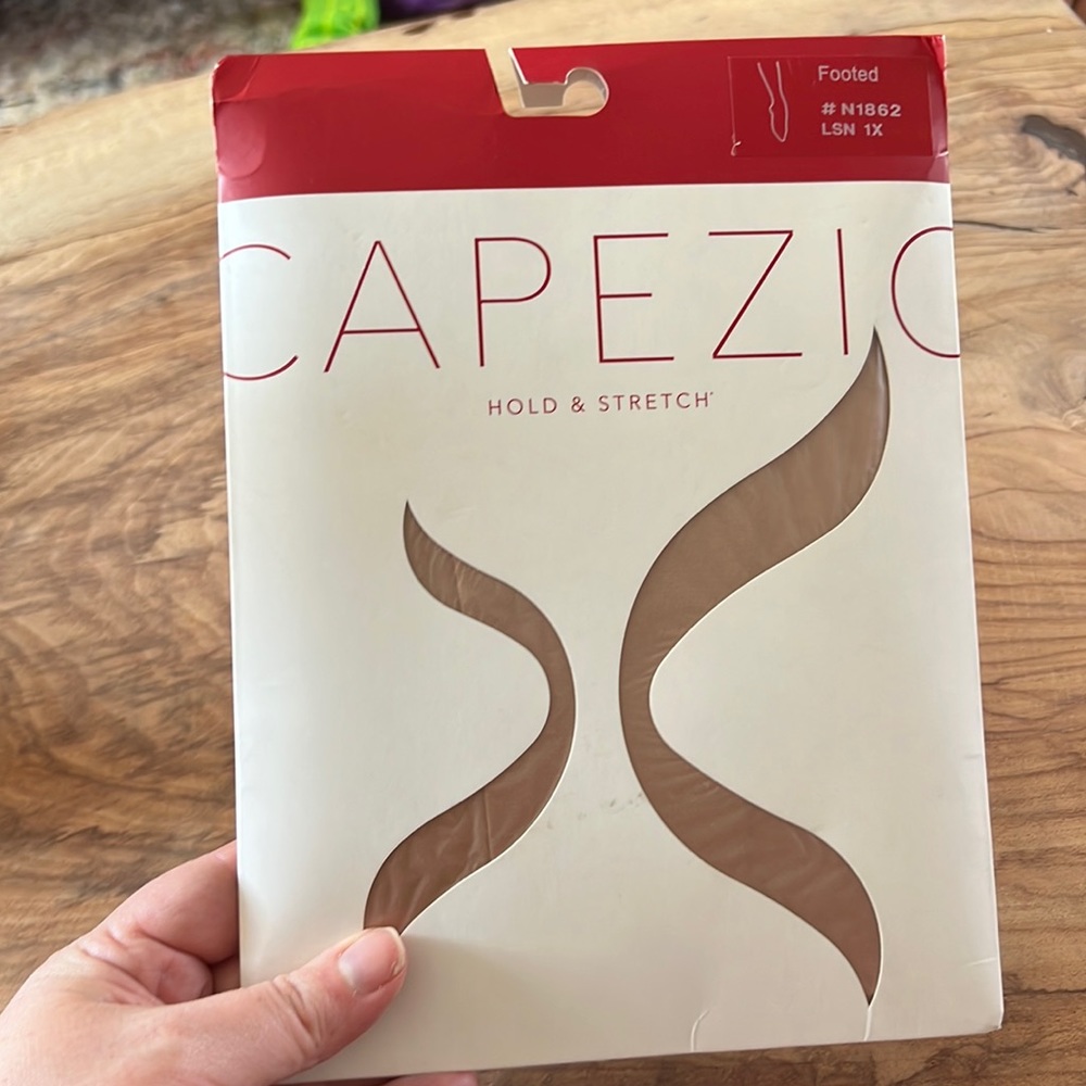Capezio Brand New in package footed tights 1X